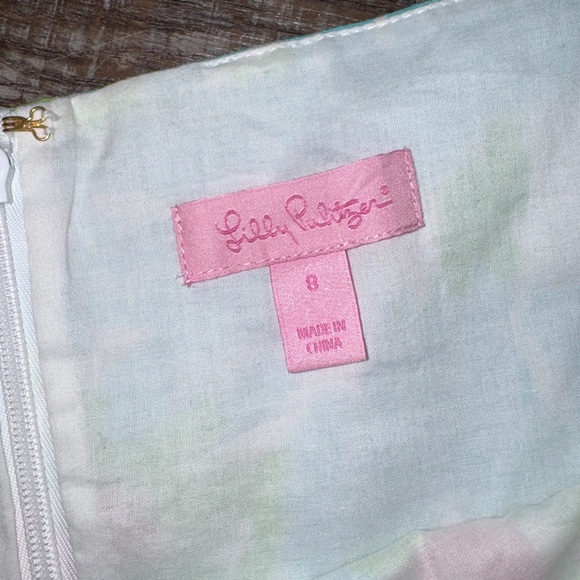 Lilly Pulitzer Pink Blue Green Floral A-Line Dress | Size 8 - Picture 2 of 5